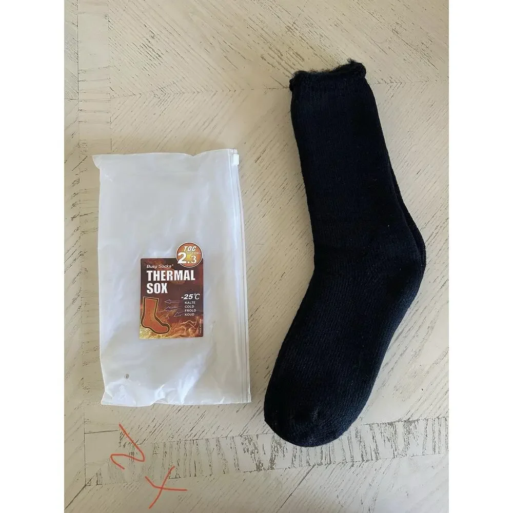1 Pair Busy Socks Thick Thermal. See Images For Size